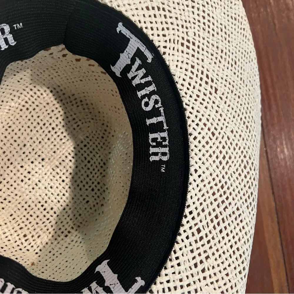 Straw Cowboy Sun Hat with Black Band - Women's Summer Hat